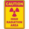 thumbnail image 1 of Vinyl Stickers - Caution High Radiation Area Sign - Safety and Warning Warehouse Signs Stickers - 13" x 9" - 6 Pack, 1 of 5