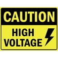 thumbnail image 1 of Vinyl Stickers - Caution - High Voltage OSHA - Safety and Warning Warehouse Signs Stickers - 3.5" x 5" - 3 Pack, 1 of 5