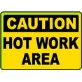 thumbnail image 1 of Vinyl Stickers - Caution Hot Work Area Sign - Safety and Warning Warehouse Signs Stickers - 18" x 24" - 3 Pack, 1 of 5