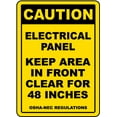 thumbnail image 1 of Vinyl Stickers - Caution Keep Area Clear for 48 Inches Floor Sign - Safety and Warning Warehouse Signs Stickers - 13" x 9" - 10 Pack, 1 of 5