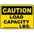 thumbnail image 1 of Vinyl Stickers - Caution Load Capacity (LBS) Sign - Safety and Warning Warehouse Signs Stickers - 13" x 9" - 3 Pack, 1 of 5