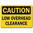 thumbnail image 1 of Vinyl Stickers - Caution - Low Overhead Clearance -Safety and Warning Warehouse Signs Stickers - 3.5" x 5" - 10 Pack, 1 of 5