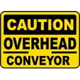 thumbnail image 1 of Vinyl Stickers - Caution Overhead Conveyor Sign - Safety and Warning Warehouse Signs Stickers - 18" x 24" - 6 Pack, 1 of 5