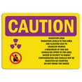 thumbnail image 1 of Vinyl Stickers - Caution Radiation Sign - Radiation Area Radiation Levels with Symbol - Safety and Warning Warehouse Signs Stickers - 13" x 9" - 6 Pack, 1 of 5