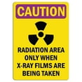 thumbnail image 1 of Vinyl Stickers - Caution Radiation Sign - Radiation Area Only When X-Ray with Symbol - Safety and Warning Warehouse Signs Stickers - 24" x 30" - 10 Pack, 1 of 5