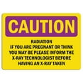 thumbnail image 1 of Vinyl Stickers - Caution Radiation Sign - Radiation If You are Pregnant Or Think You - Safety and Warning Warehouse Signs Stickers - 10" x 7" - 6 Pack, 1 of 5