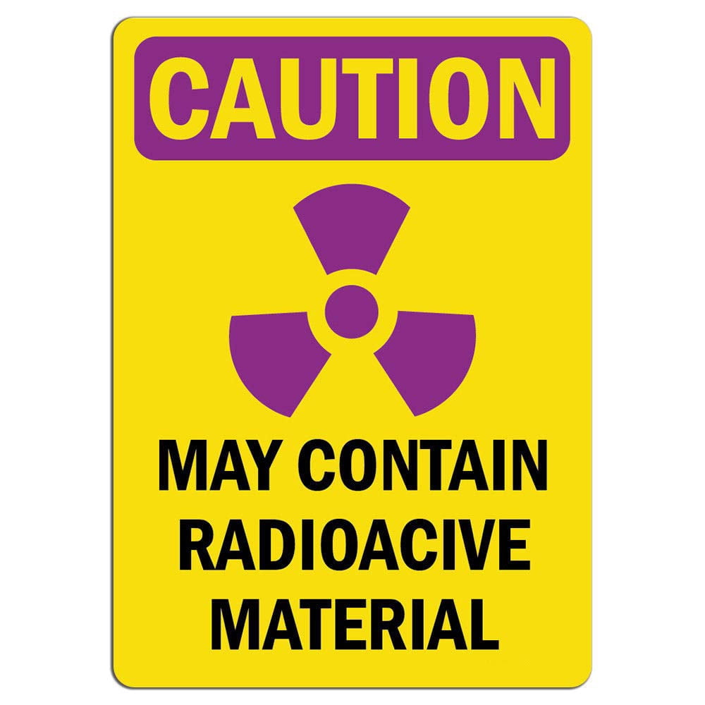 Vinyl Stickers - Caution Radiation Sign - May Contain Radioactive ...