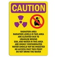 thumbnail image 1 of Vinyl Stickers - Caution Radiation Sign - OSHA-Chemical-Gas-Sign-OREP-31194_1000 - Safety and Warning Warehouse Signs Stickers - 10" x 7" - 6 Pack, 1 of 5