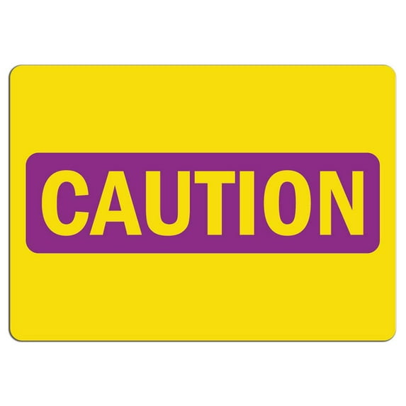 Vinyl Stickers - Caution Radiation Sign - Process Hazards - Safety and Warning Warehouse Signs Stickers - 13" x 9" - 10 Pack