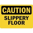 thumbnail image 1 of Vinyl Stickers - Caution - Slippery Floor OSHA - Safety and Warning Warehouse Signs Stickers - 13" x 9" - 10 Pack, 1 of 5