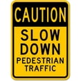 thumbnail image 1 of Vinyl Stickers - Caution Slow Down Sign - Safety and Warning Warehouse Signs Stickers - 24" x 30" - 3 Pack, 1 of 5