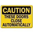 thumbnail image 1 of Vinyl Stickers - Caution - These Doors Close Automatically - Safety and Warning Warehouse Signs Stickers - 24" x 30" - 10 Pack, 1 of 5