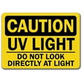 thumbnail image 1 of Vinyl Stickers - Caution - UV Light Do Not Look Directly at Light - Safety and Warning Warehouse Signs Stickers - 3.5" x 5" - 3 Pack, 1 of 5