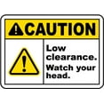 thumbnail image 1 of Vinyl Stickers - Caution Watch Your Head Sign N3 - Safety and Warning Warehouse Signs Stickers - 10" x 7" - 6 Pack, 1 of 5