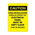 thumbnail image 1 of Vinyl Stickers - Caution - in Front of Electrical Panel Clear for 36 Inches - Safety and Warning Warehouse Signs Stickers - 3.5" x 5" - 10 Pack, 1 of 5