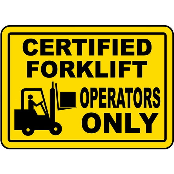 Vinyl Stickers - Certified Forklift Operators Only Sign - Safety and ...