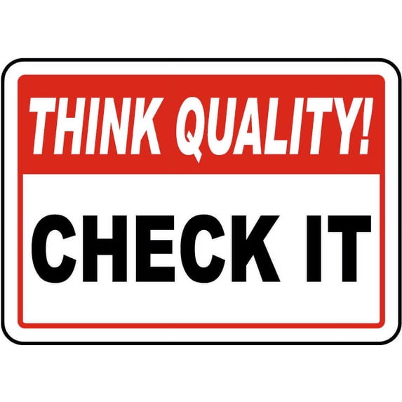 Vinyl Stickers - Check It Sign - Safety and Warning Warehouse Signs Stickers - 24" x 30" - 10 Pack