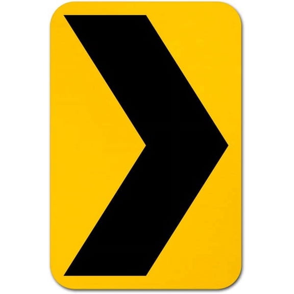 Vinyl Stickers - Chevron Alignment Sign - Safety and Warning Warehouse Signs Stickers - 10" x 7" - 3 Pack