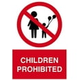 thumbnail image 1 of Vinyl Stickers - Children Prohibited Sign - Safety and Warning Warehouse Signs Stickers - 18" x 24" - 10 Pack, 1 of 5