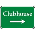 thumbnail image 1 of Vinyl Stickers - Clubhouse (Right Arrow) Sign P2 - Safety and Warning Warehouse Signs Stickers - 24" x 30" - 6 Pack, 1 of 5