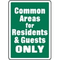 thumbnail image 1 of Vinyl Stickers - Common Areas for Residents Only Sign - Safety and Warning Warehouse Signs Stickers - 13" x 9" - 10 Pack, 1 of 5