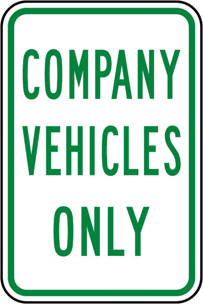 Work Vehicle Sticker Vinyl Stickers - Company Vehicles Only Sign P4 - Safety and Warning ...