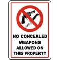 thumbnail image 1 of Vinyl Stickers - Concealed Weapons Not Allowed Sign - Safety and Warning Warehouse Signs Stickers - 3.5" x 5" - 3 Pack, 1 of 5