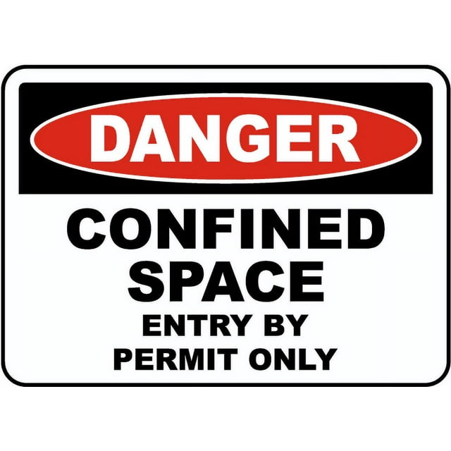 Vinyl Stickers - Confined Space Entry by Permit Only Sign P8 - Safety ...