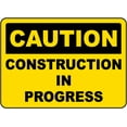 thumbnail image 1 of Vinyl Stickers - Construction in Progress Sign - Safety and Warning Warehouse Signs Stickers - 24" x 30" - 10 Pack, 1 of 5