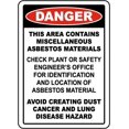 thumbnail image 1 of Vinyl Stickers - Contains Asbestos Materials Sign - Safety and Warning Warehouse Signs Stickers - 18" x 24" - 6 Pack, 1 of 5