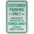 thumbnail image 1 of Vinyl Stickers - Customer Parking Only Sign R8 - Safety and Warning Warehouse Signs Stickers - 13" x 9" - 10 Pack, 1 of 5