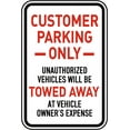thumbnail image 1 of Vinyl Stickers - Customer Parking Only Sign R9 - Safety and Warning Warehouse Signs Stickers - 3.5" x 5" - 3 Pack, 1 of 5