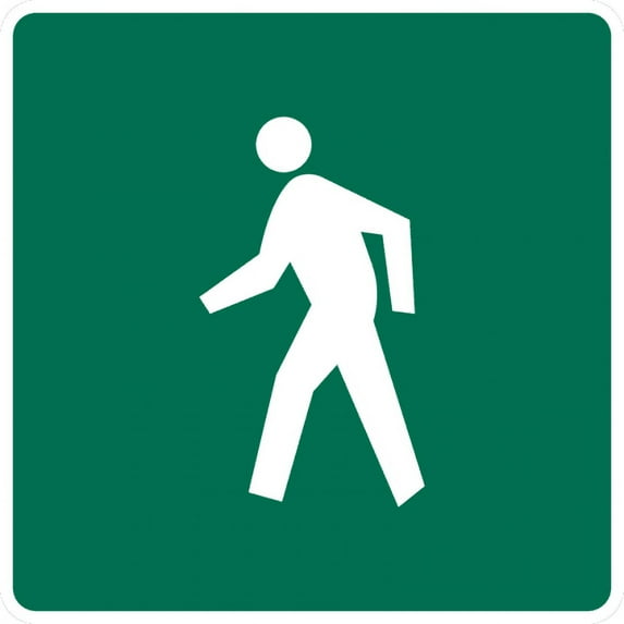 Vinyl Stickers - D11-2-Pedestrians Permitted - Safety and Warning Warehouse Signs Stickers - 18" x 24" - 10 Pack