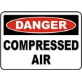 thumbnail image 1 of Vinyl Stickers - Danger Compressed Air Sign U1 - Safety and Warning Warehouse Signs Stickers - 24" x 30" - 10 Pack, 1 of 5
