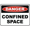 thumbnail image 1 of Vinyl Stickers - Danger Confined Space Sign U3 - Safety and Warning Warehouse Signs Stickers - 13" x 9" - 3 Pack, 1 of 5
