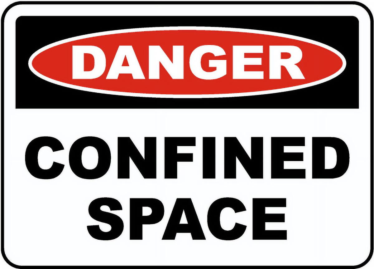 Vinyl Stickers - Danger Confined Space Sign U3 - Safety and Warning ...