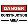 thumbnail image 1 of Vinyl Stickers - Danger Construction Area Sign - Safety and Warning Warehouse Signs Stickers - 13" x 9" - 6 Pack, 1 of 5