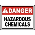 thumbnail image 1 of Vinyl Stickers - Danger Hazardous Chemicals Sign - Safety and Warning Warehouse Signs Stickers - 13" x 9" - 6 Pack, 1 of 5