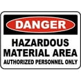 thumbnail image 1 of Vinyl Stickers - Danger Hazardous Material Area Sign W3 - Safety and Warning Warehouse Signs Stickers - 3.5" x 5" - 6 Pack, 1 of 5
