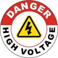 thumbnail image 1 of Vinyl Stickers - Danger High Voltage Floor Sign - Safety and Warning Warehouse Signs Stickers - 3.5" x 5" - 6 Pack, 1 of 5