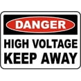 thumbnail image 1 of Vinyl Stickers - Danger High Voltage Keep Away Sign X1 - Safety and Warning Warehouse Signs Stickers - 18" x 24" - 10 Pack, 1 of 5