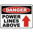 thumbnail image 1 of Vinyl Stickers - Danger Power Lines Above Sign - Safety and Warning Warehouse Signs Stickers - 18" x 24" - 3 Pack, 1 of 5