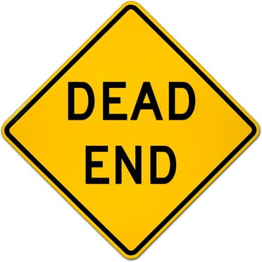 Vinyl Stickers - Dead End Sign - Safety and Warning Warehouse Signs Stickers - 3.5" x 5" - 3 Pack