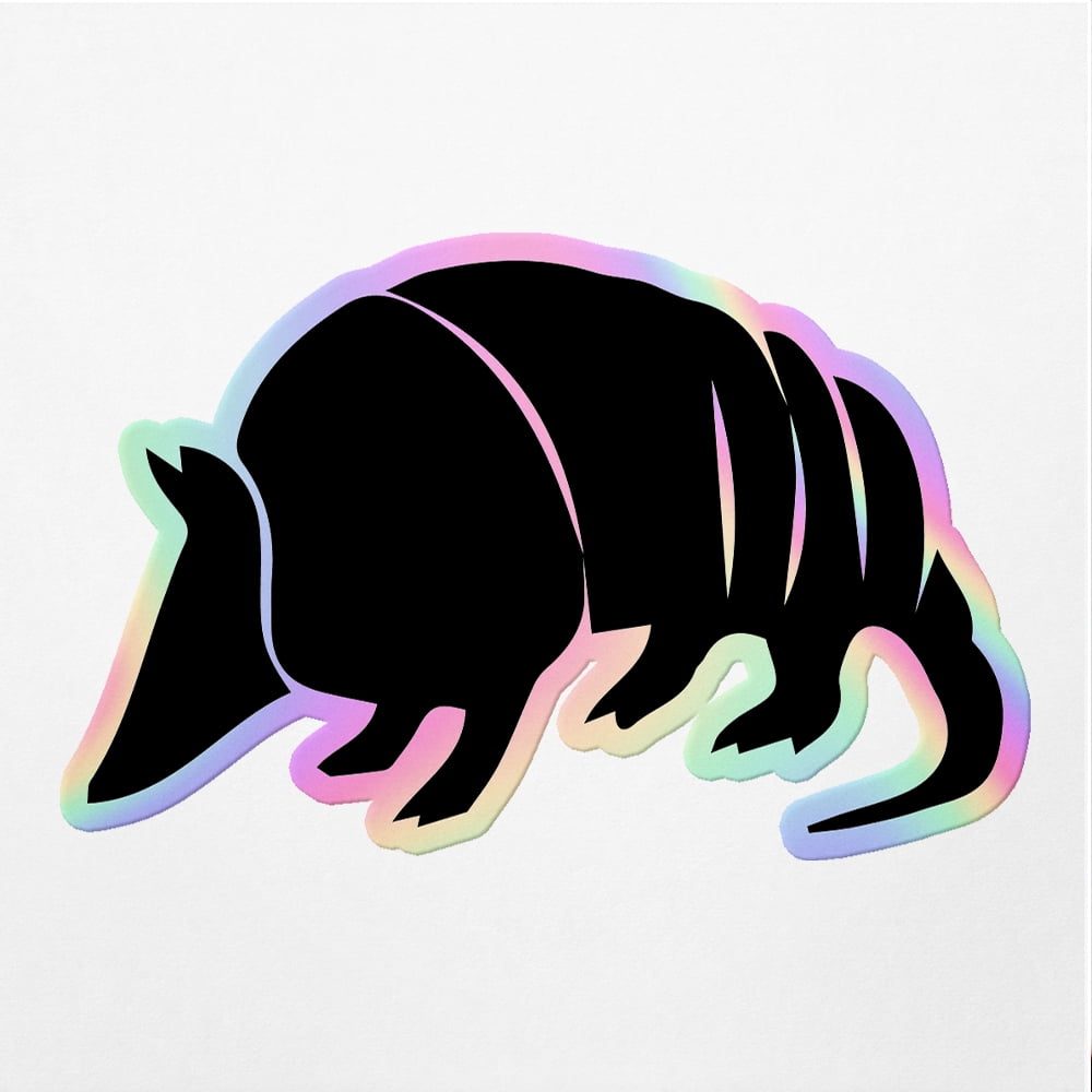 Rosie Decals Armadillo Vinyl Decal Sticker - 6 Inch Tall, Matte Black | For Car, Truck, Window, Wall