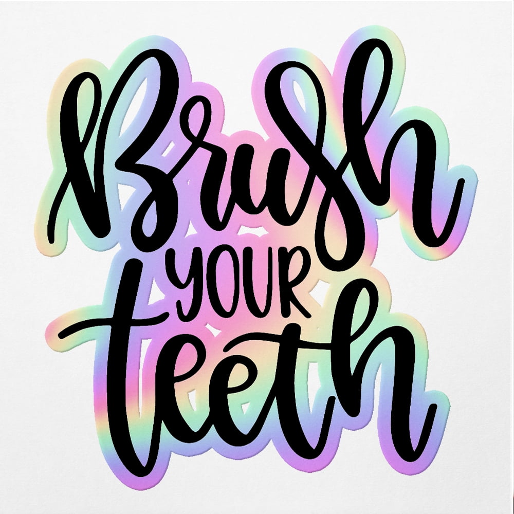 Vinyl Stickers Decals Of Brush Teeth Boy - Apply On Any Smooth Surfaces ...