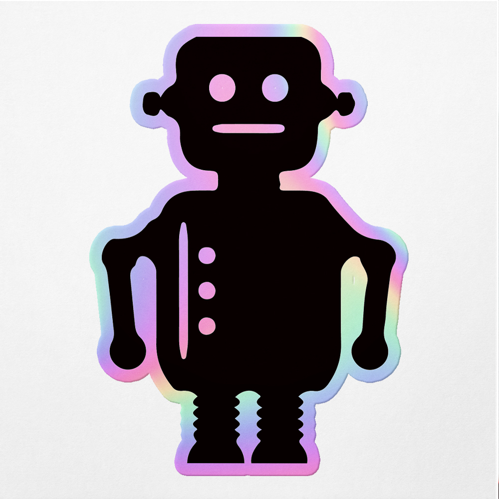 Vinyl Stickers Decals Of Robot - Apply On Any Smooth Surfaces Indoor ...