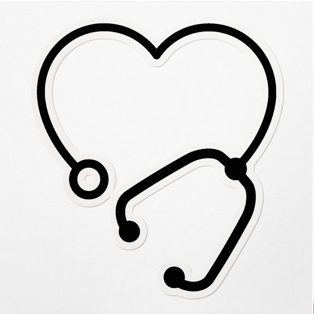 Vinyl Stickers Decals Of Stethoscope Nurse V4 Waterproof Apply On