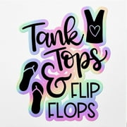 Vinyl Stickers Decals Of Tank Flops Quote - Apply On Any Smooth Surfaces Indoor Outdoor Bumper Tumbler Wall Laptop Phone Skateboard Cup Glasses Car Helmet Mug Door Truck Gifts DANDVER3c56422HO070223