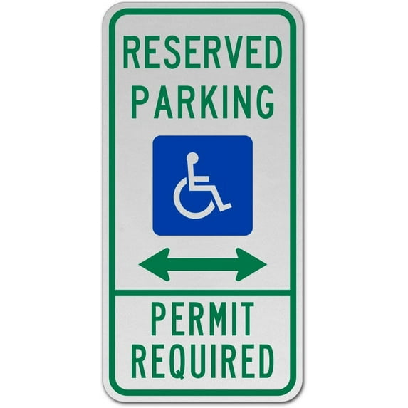 Vinyl Stickers - Delaware Accessible Parking Sign - Safety and Warning Warehouse Signs Stickers - 24" x 30" - 10 Pack