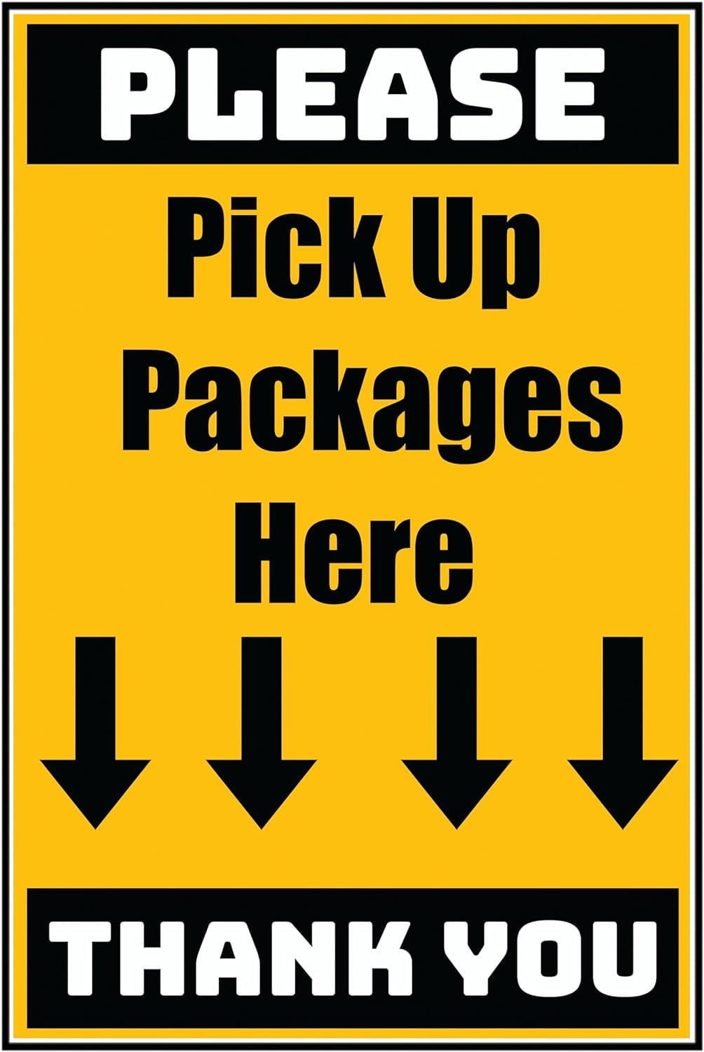 Pick Up Sign Writing Vinyl Stickers - Delivery Sign - Pick Up Packages Here, 3.5